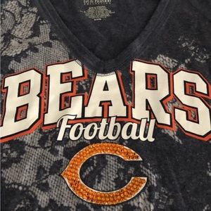 NFL Women’s Chicago Bears long sleeve shirt & Swarovski Crystal belt buckle